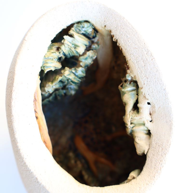 Graine vivant sculpture céramique jardin intérieur croissance métamorphose Gaëlle Monnerie