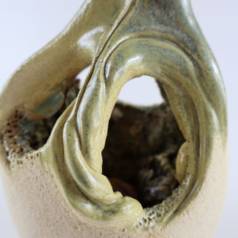 Graine vivant sculpture céramique jardin intérieur croissance métamorphose Gaëlle Monnerie